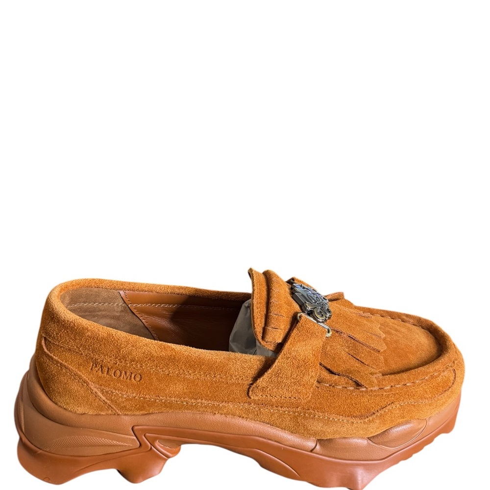 Plomo Men's Orange Suede Loafers
